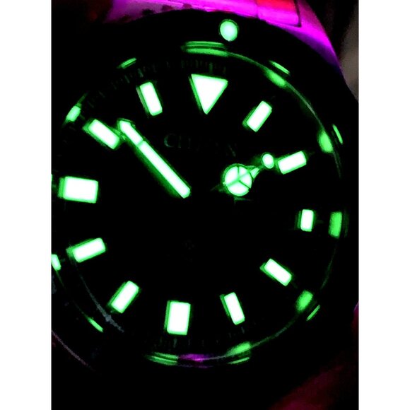 Citizen Men's Watch NY0121-50X Promaster Automatic Diver Green Dial Steel 41mm - Picture 8 of 15